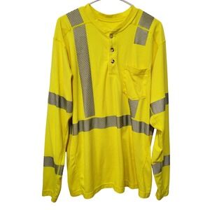 Lakeland FR Protective Clothing High Visibility Yellow Long Sleeve Shirt 2XL